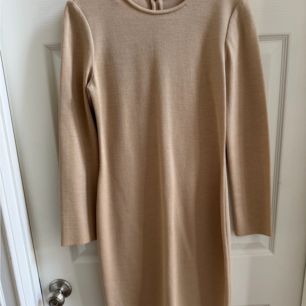 St John Long Sleeve Sheath Dress
